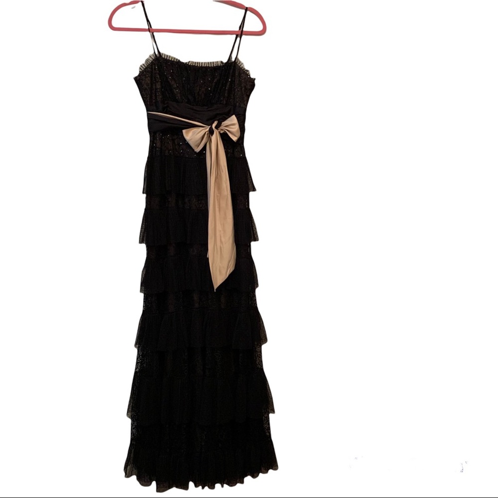 Black BCBGMaxAzria strap evening dress Size S